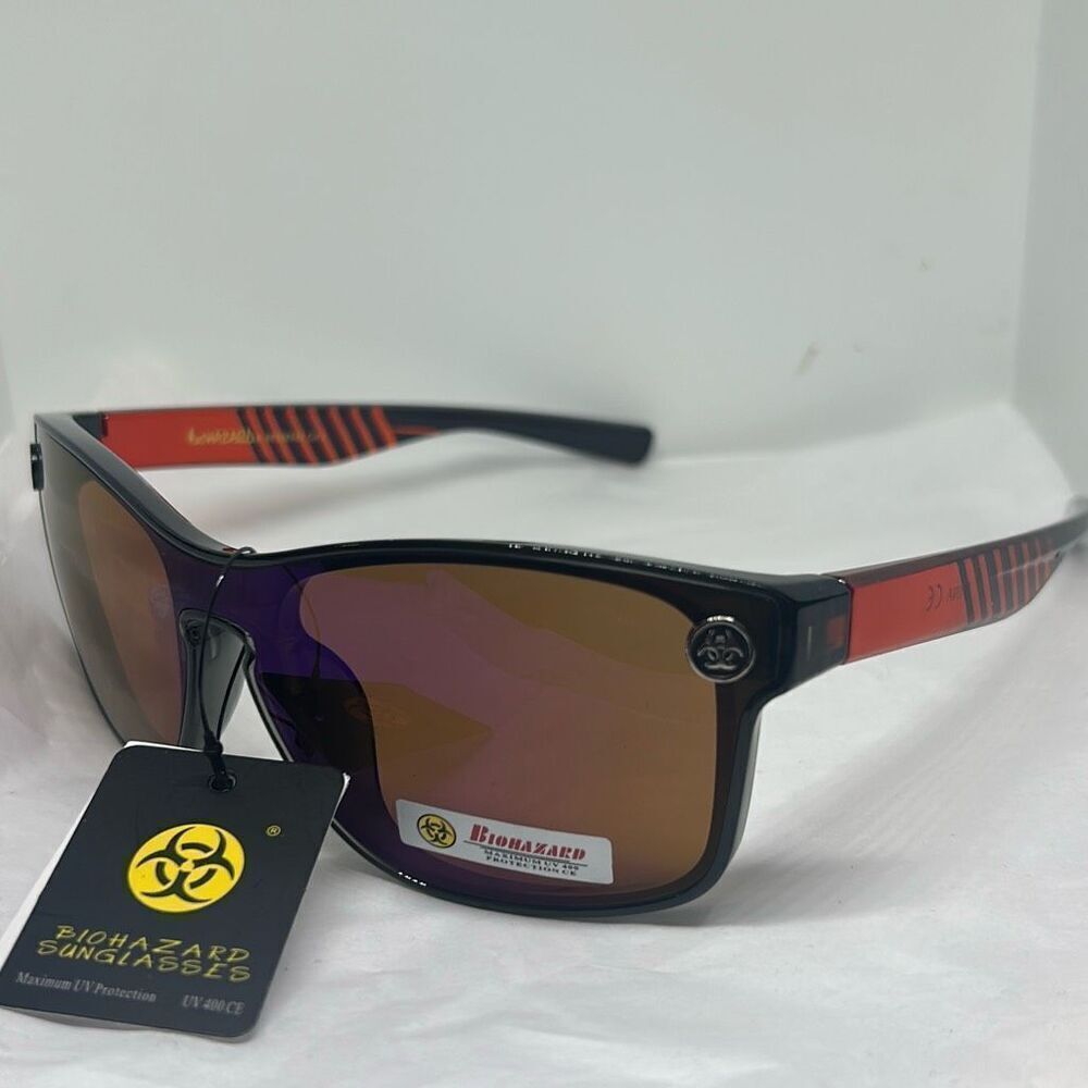 Biohazard Sunglasses Mirrored – Maximum UV Protection
